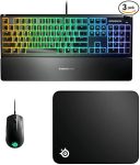 עסקת חבילה מצויינת לגיימרים של SteelSeries הכולל מקלדת, עכבר ומשטח עכבר
