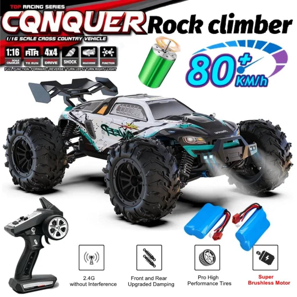 מכונית RC 4×4 עם הנעה brushless ומהירות עד 80 קמ״ש – לרכיבת שטח – תמונת מוצר