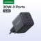 מטען UGREEN 30W GaN עם 3 יציאות